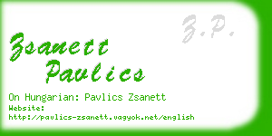 zsanett pavlics business card